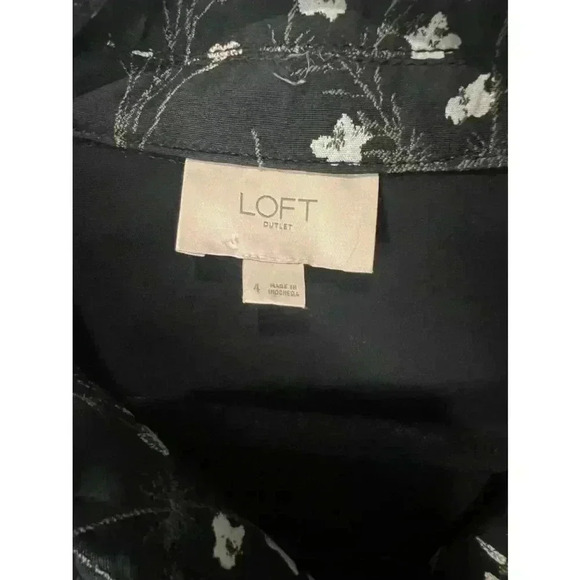 LOFT OUTLET FLORAL PRINT MOTO BLAZER JACKET SIZE 4 - Picture 4 of 8